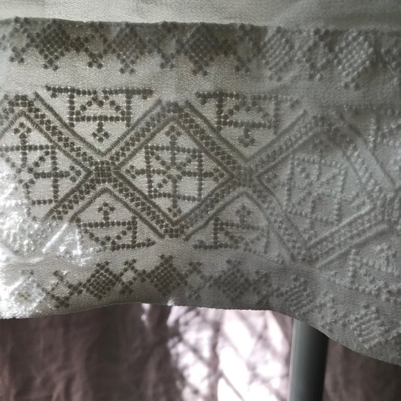 CHICO'S GRACEY BOHO WHITE EMBROIDEREDTUNIC - Picture 5 of 7